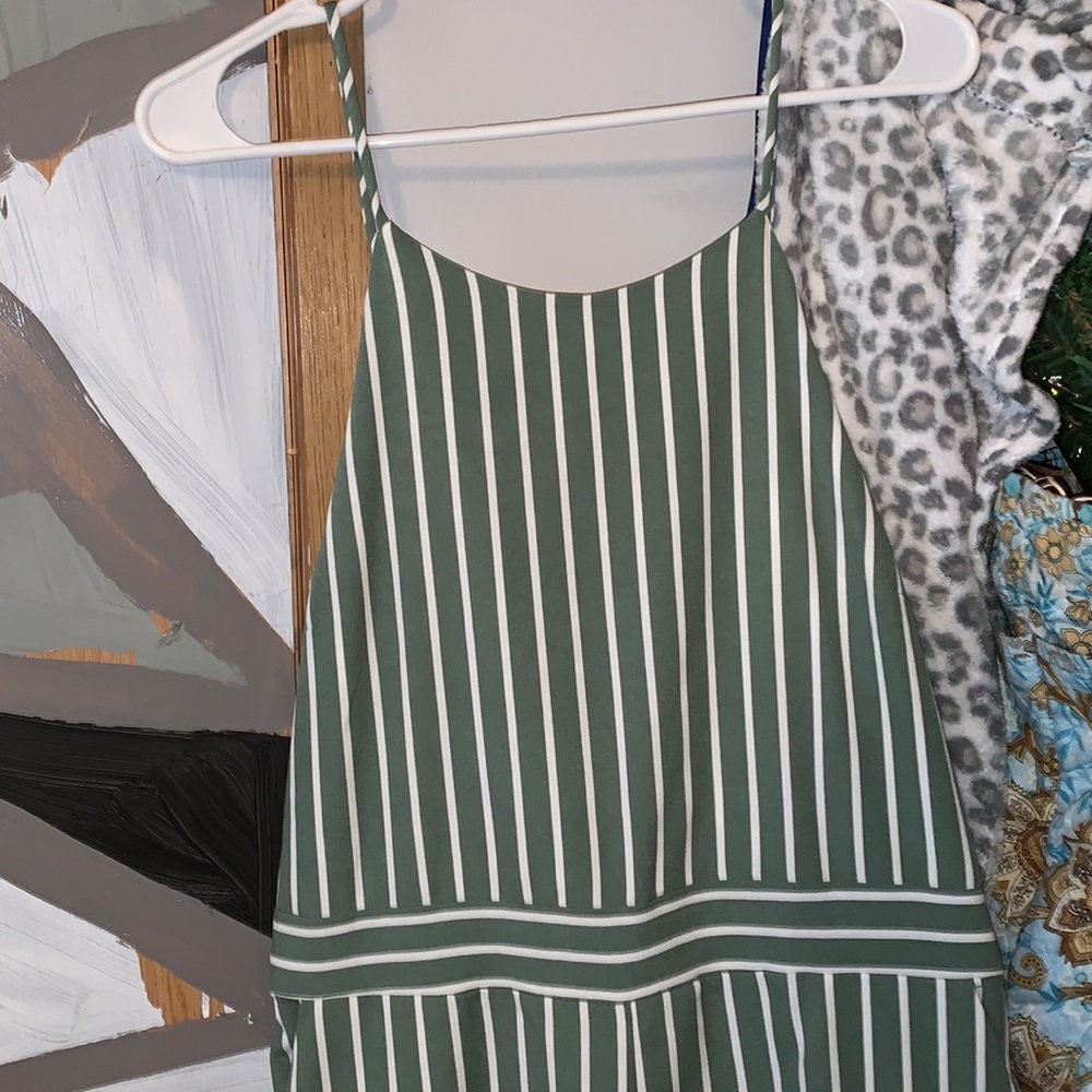 Green striped jumpsuit. Never worn - Picture 2 of 3